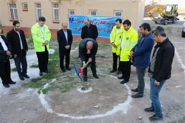 مراسم کلنگ زنی اولین سوله بحران اورژانس 115 دانشگاه علوم پزشکی تبریز اردیبهشت 98