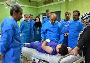 بازدید دکترصومی از مرکز آموزشی درمانی شهدا 