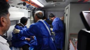 انجام عمل اندوسکوپی در بیمارستان صحرایی کوثر تکاپ