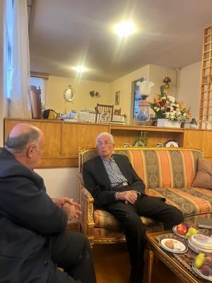 دیدار رئیس دانشگاه علوم پزشکی تبریز با استاد برجسته بازنشسته، دکتر سید مهدی اخوان چرندابی